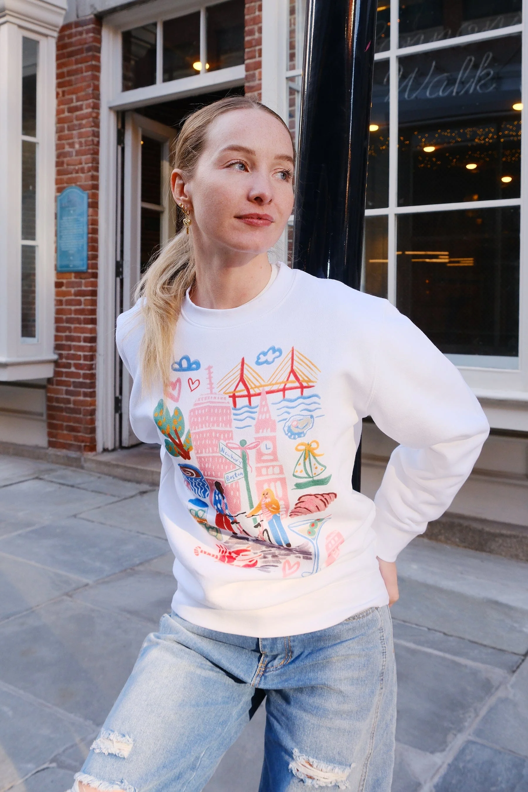 Boston Sketchbook Graphic Sweatshirt - Image 3