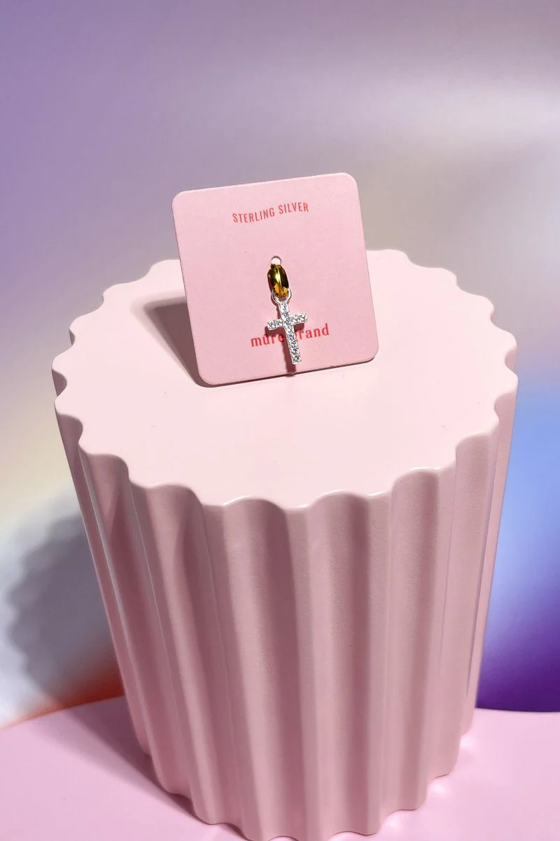 Cross Sterling Silver Dangle Charm - Image 3