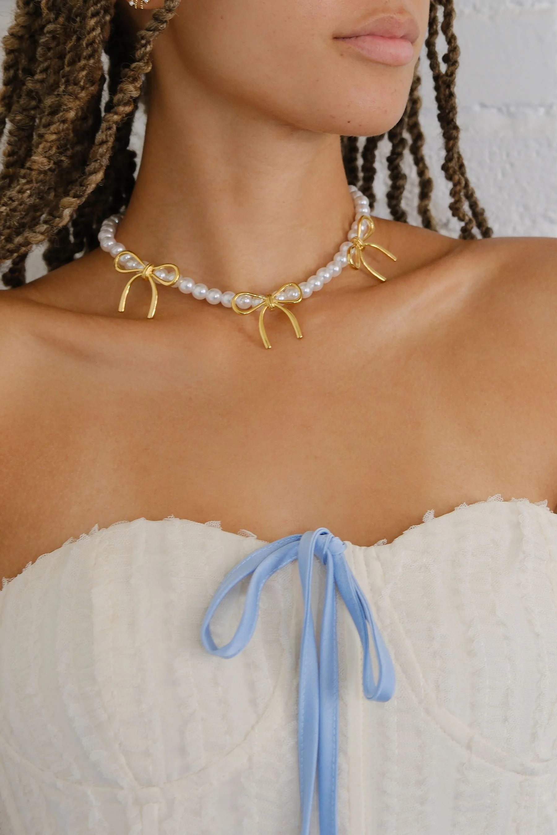 Louise Bow and Pearl Necklace - Image 3