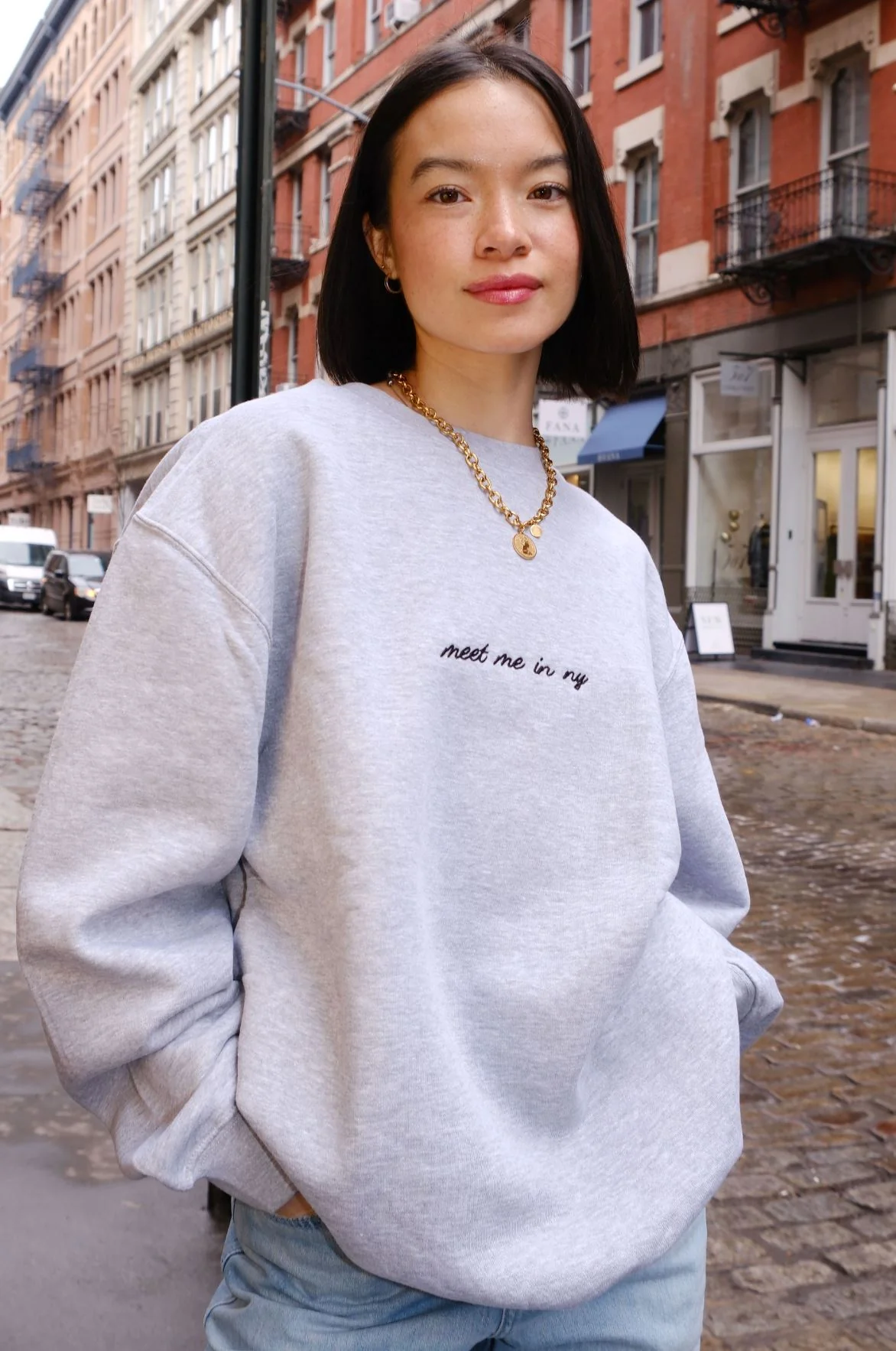 Meet Me in NY Embroidered Sweatshirt - Image 5