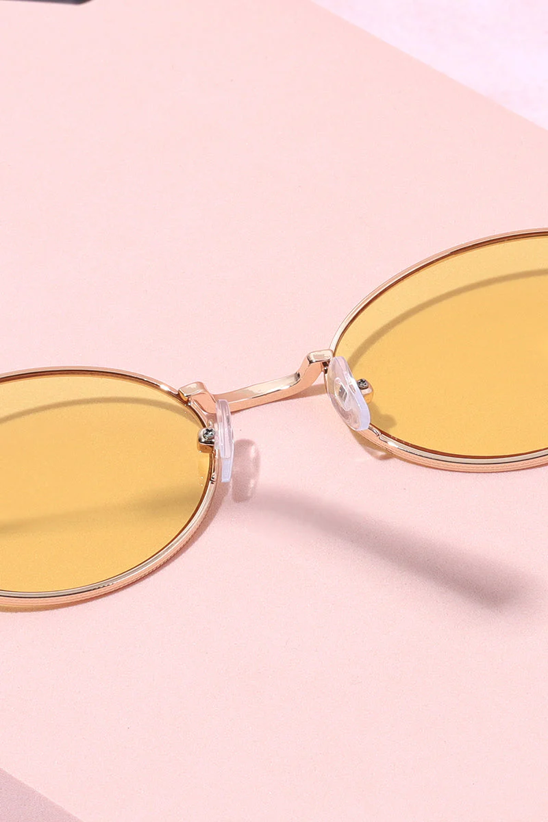 Sol Oval Metal Frame Sunglasses - Image 6