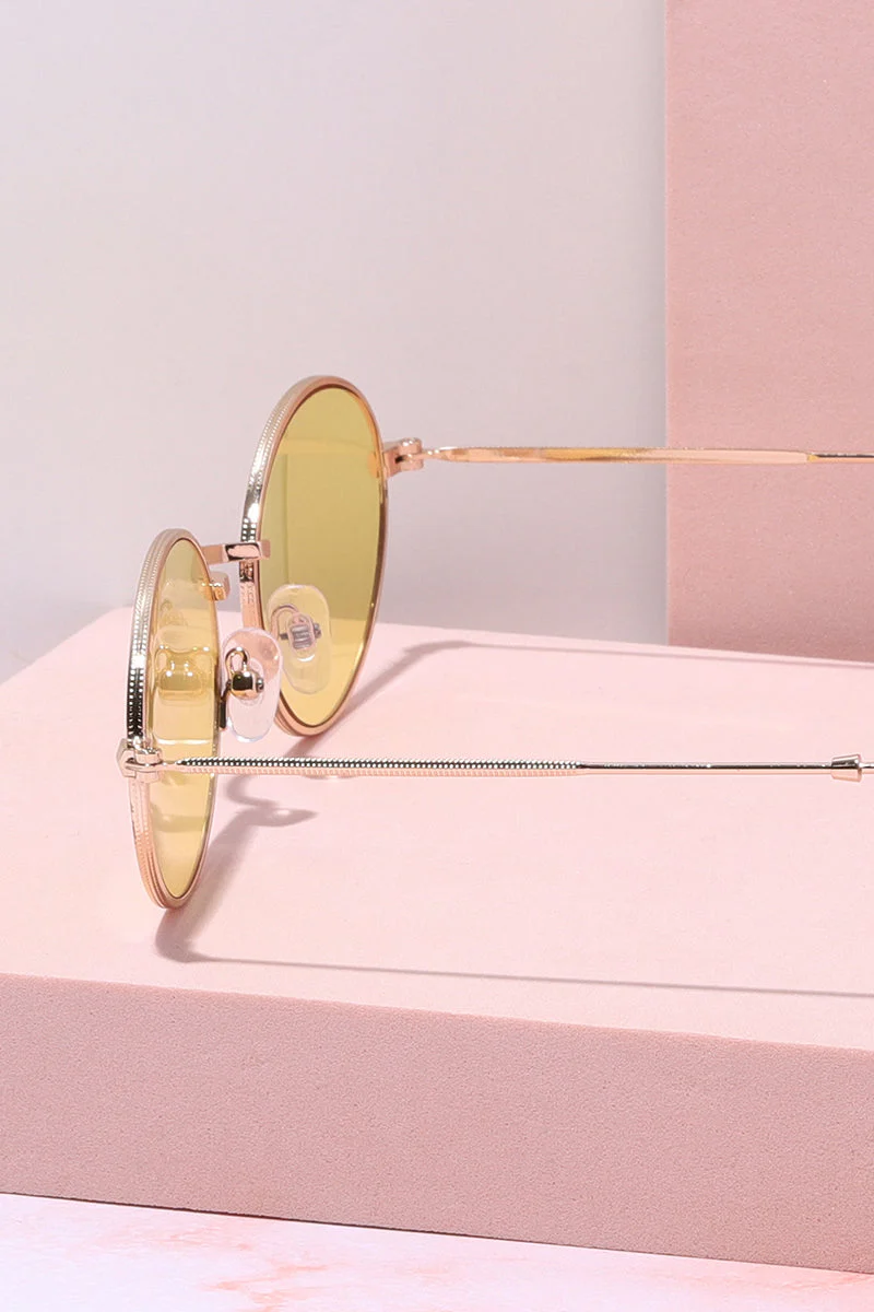 Sol Oval Metal Frame Sunglasses - Image 8