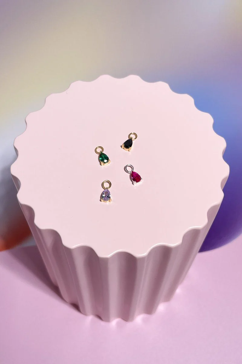 Tear Drop Sterling Silver Dangle Charm - Image 5